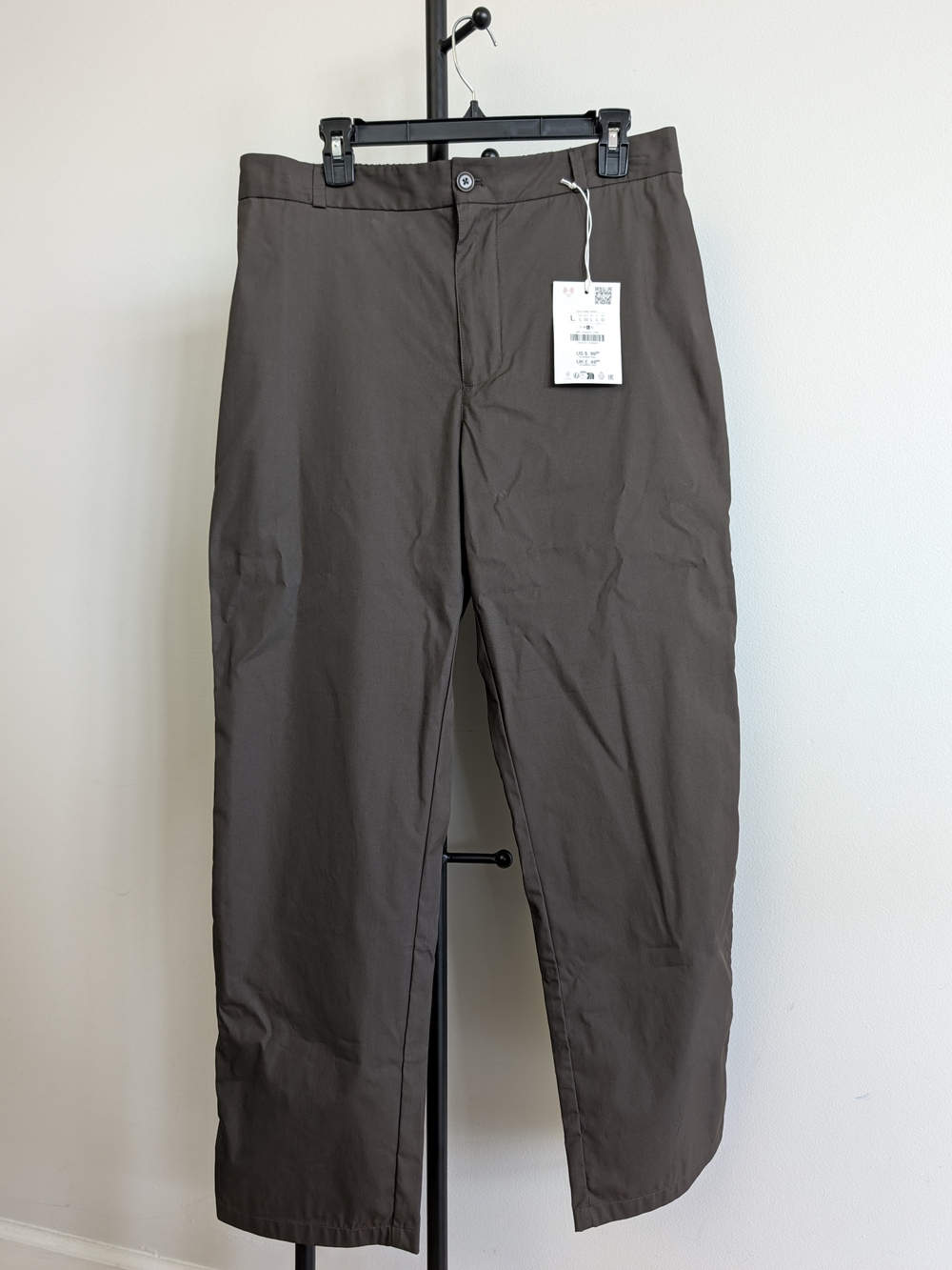 Zara Origins Men's Dark Brown Straight Chinos
